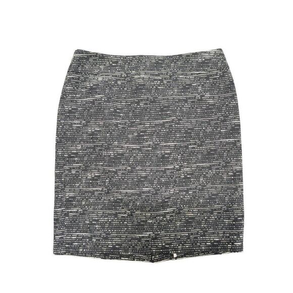 Ann Taylor LOFT Navy Blue White Straight Career Skirt Women's Size 4 - Picture 1 of 5